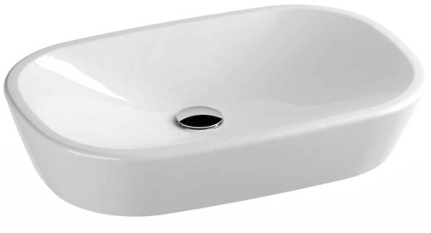 Ravak Ceramic lavabo 60x40 cm ovale da appoggio bianco XJX01160001