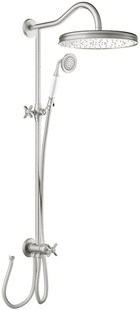 Tres Monoclasic set doccia a parete acciaio 242.476.01.AC