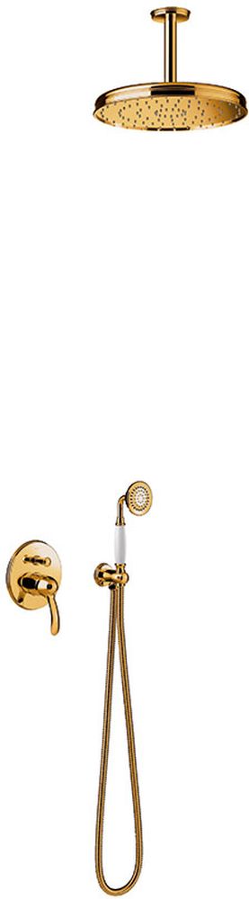 Tres Monoclasic set doccia da incasso con soffione oro 242.180.04.OR