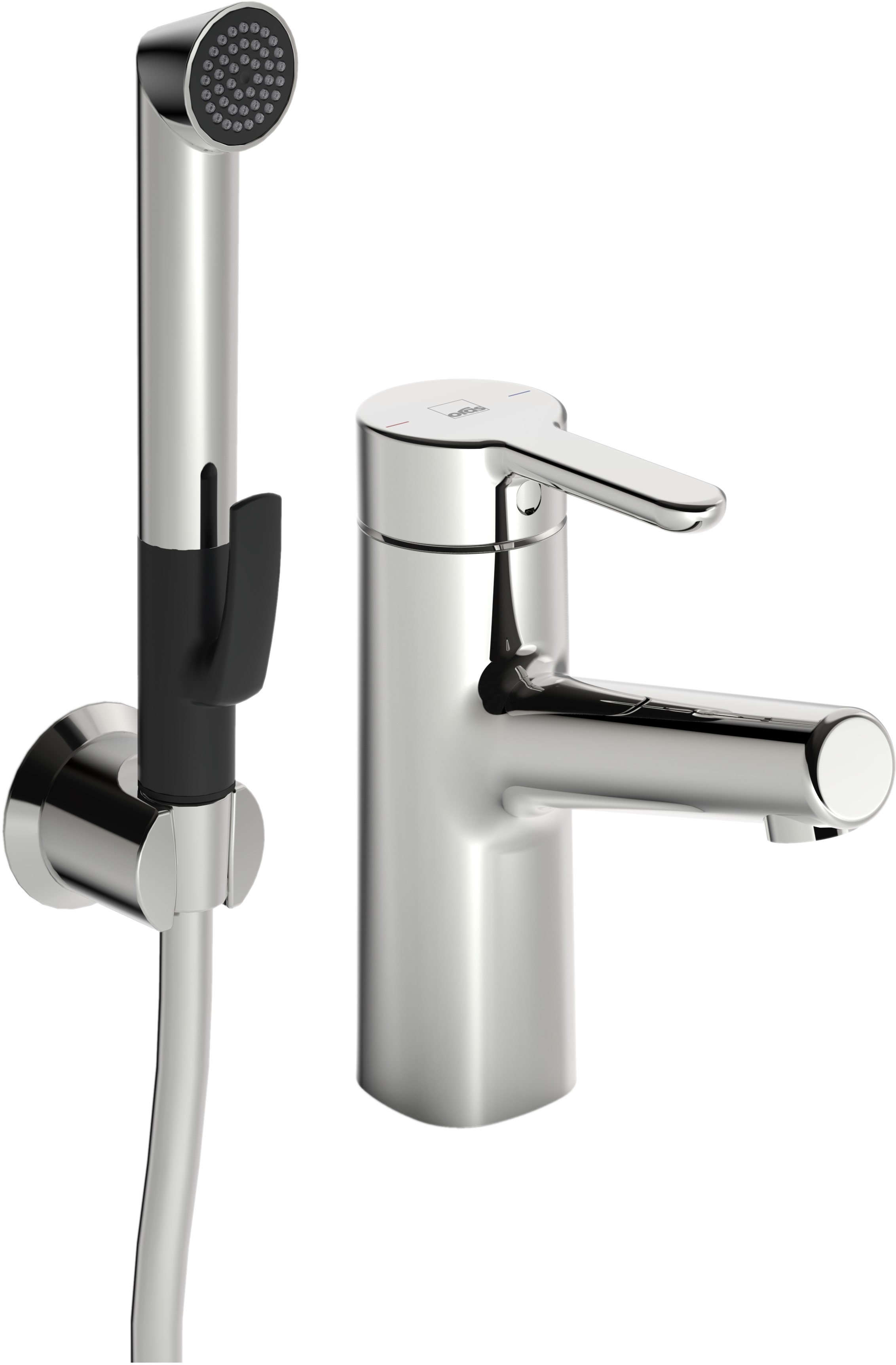 Oras Inspera rubinetto per lavabo con doccetta bidet verticale cromo 3012F