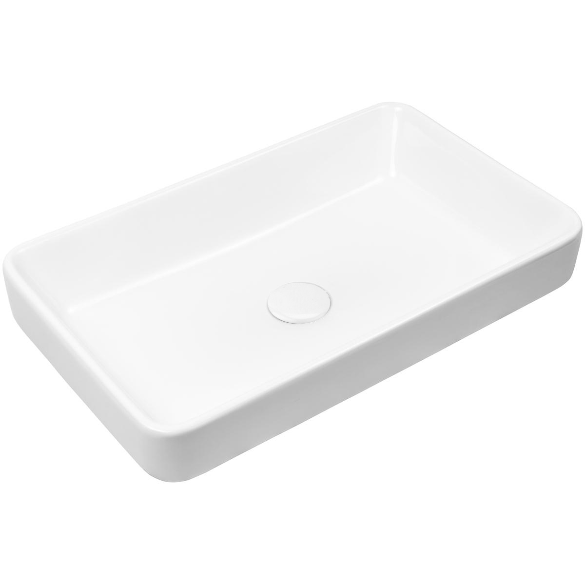 Oltens Fossa lavabo 55x34 cm rettangolare da appoggio bianco 40801000