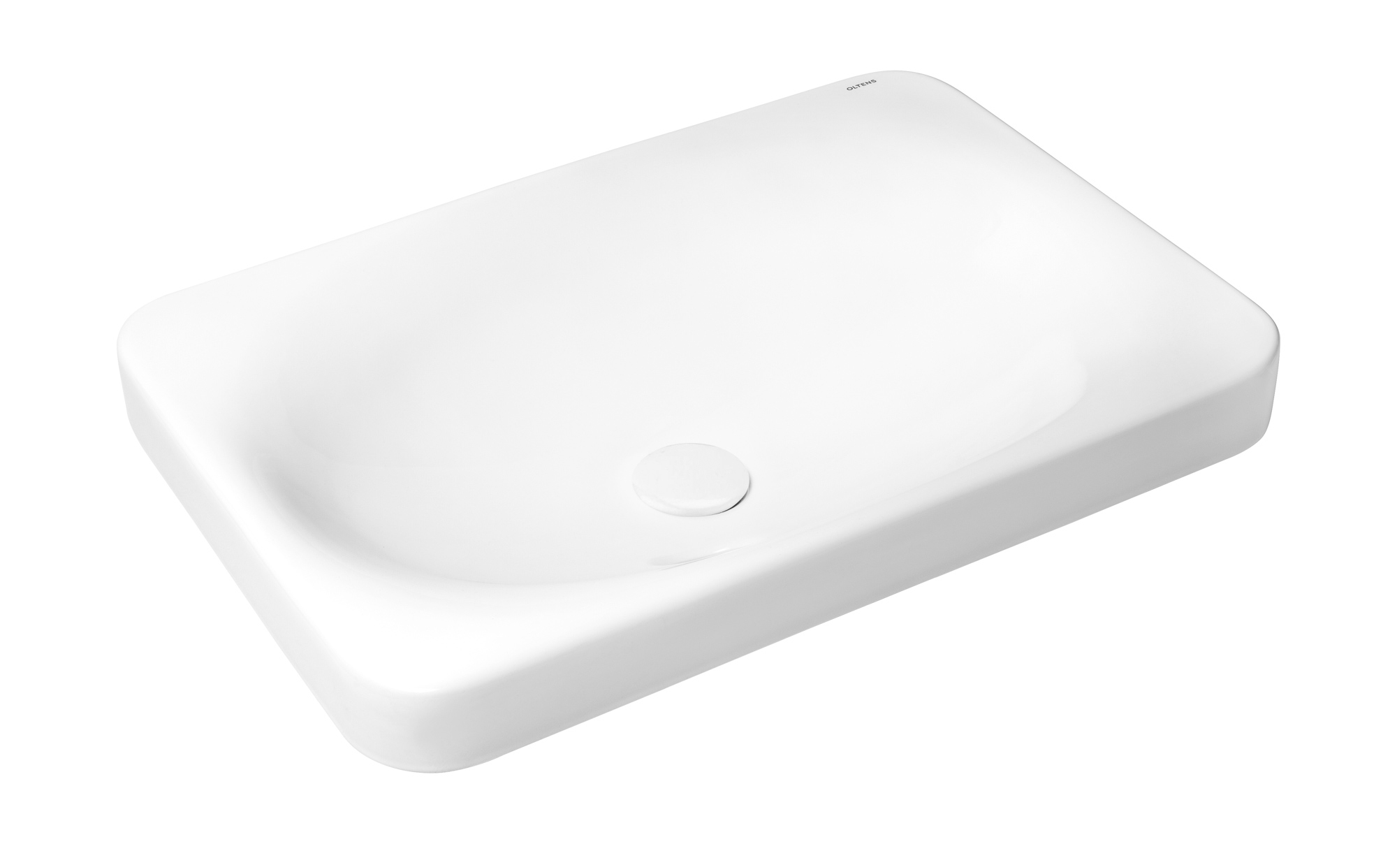 Oltens Kagera lavabo 60x42 cm rettangolare da appoggio bianco lucida 40803000