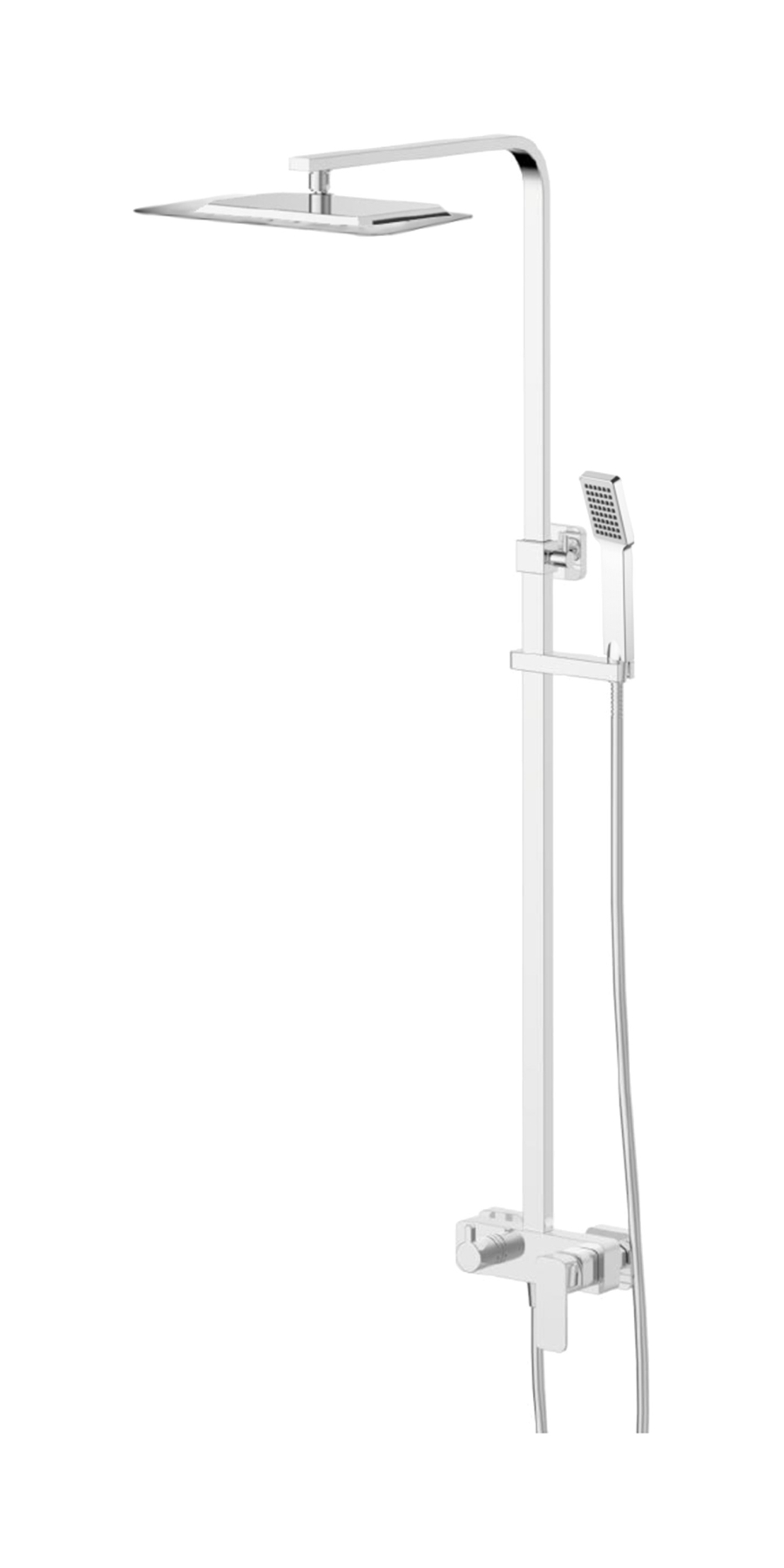 Omnires Apure set doccia a parete con soffione cromo AP2244CR