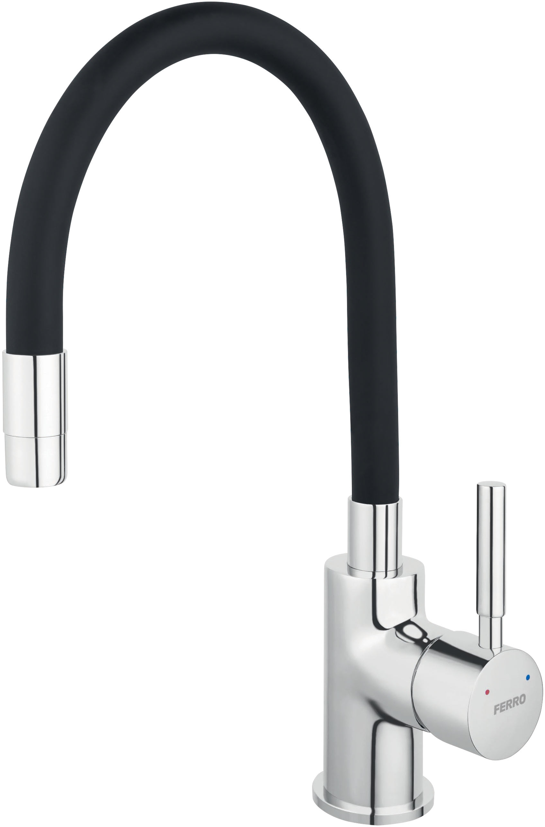 Ferro Zumba rubinetto da cucina verticale cromo-nero BZA4B
