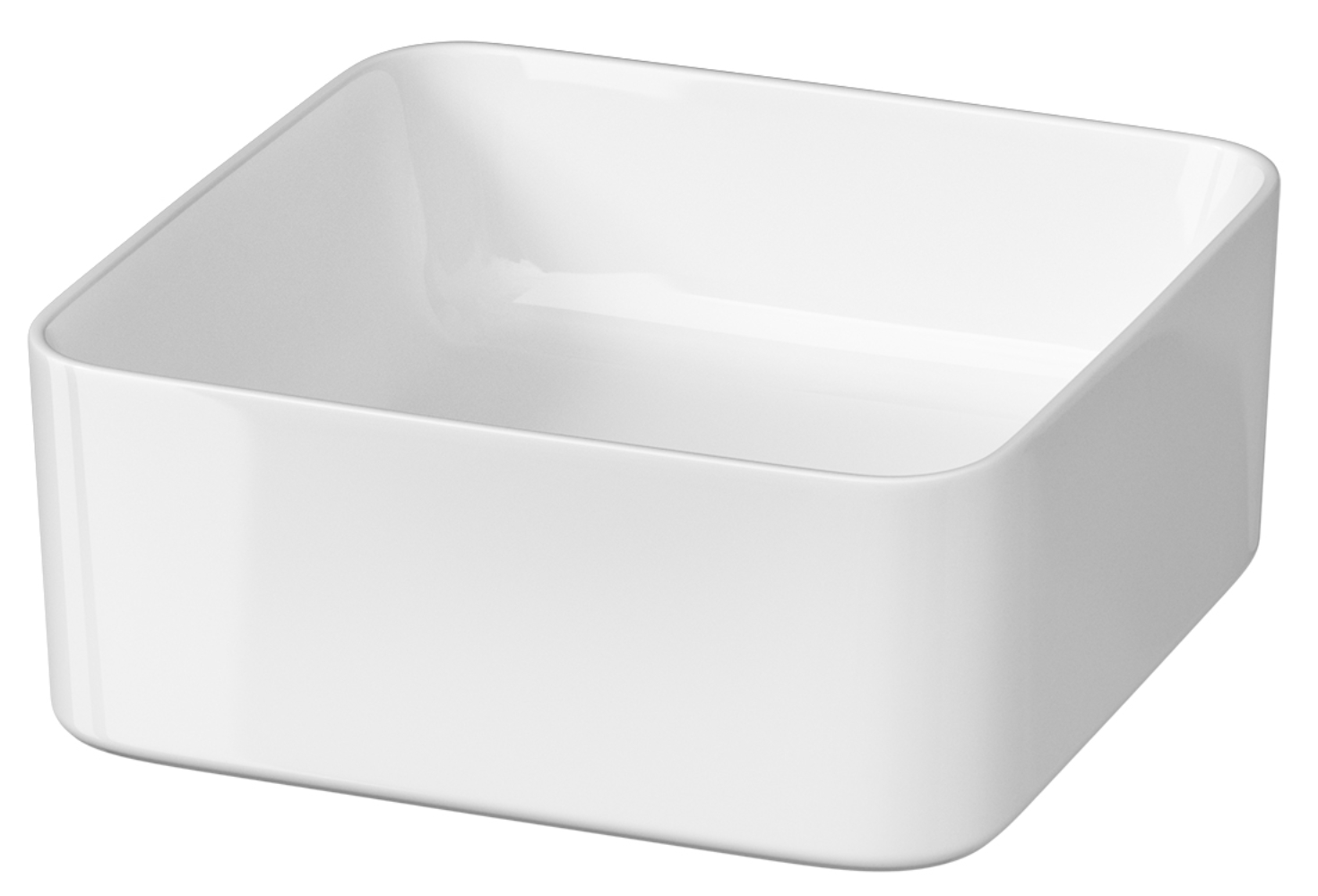 Cersanit Crea lavabo 35x35 cm quadrata da appoggio bianco K114-007