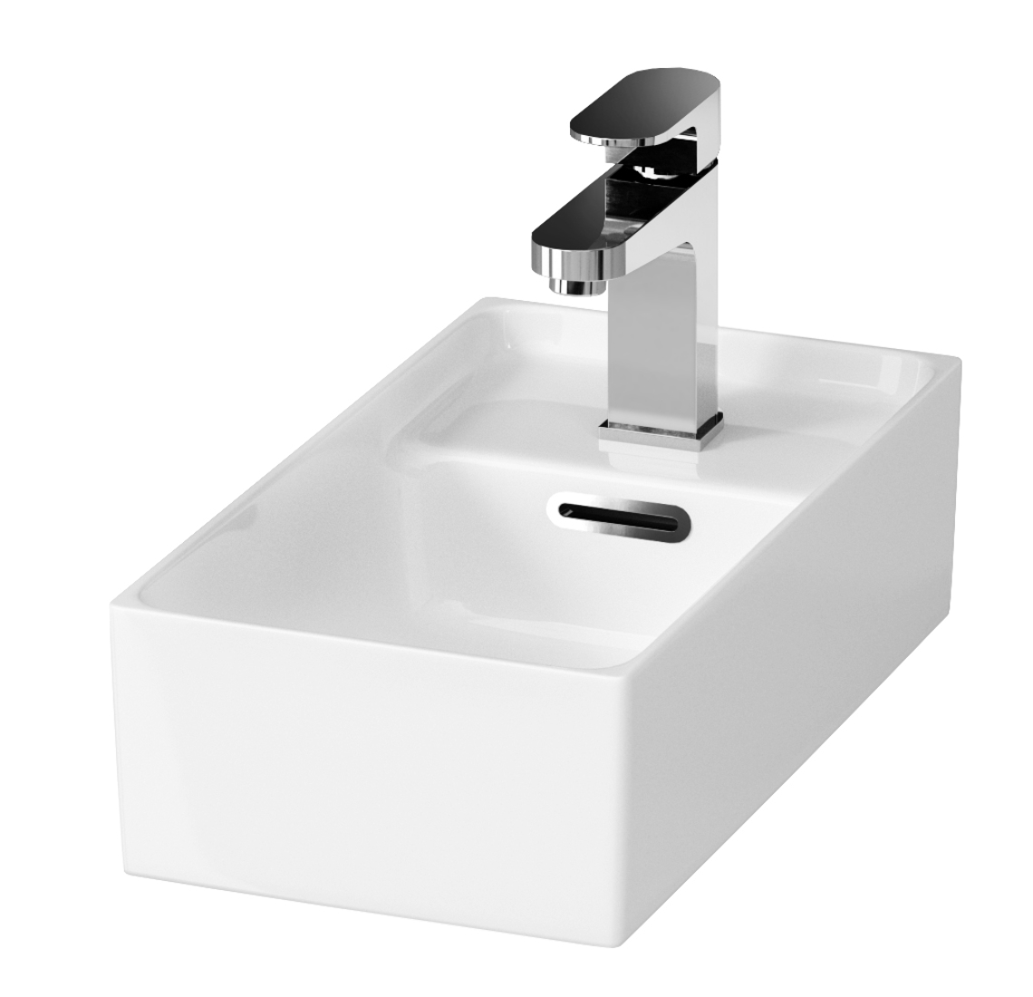 Cersanit Crea lavabo 40x22 cm rettangolare da mobile bianco K114-004