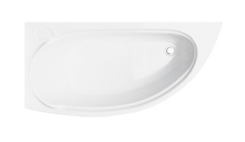 Besco Mini vasca da bagno angolare 150x69 cm sinistra bianco #WAM-150-MNL