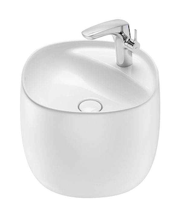 Roca Beyond lavabo 47x46 cm ovale a parete bianco A3270B1000