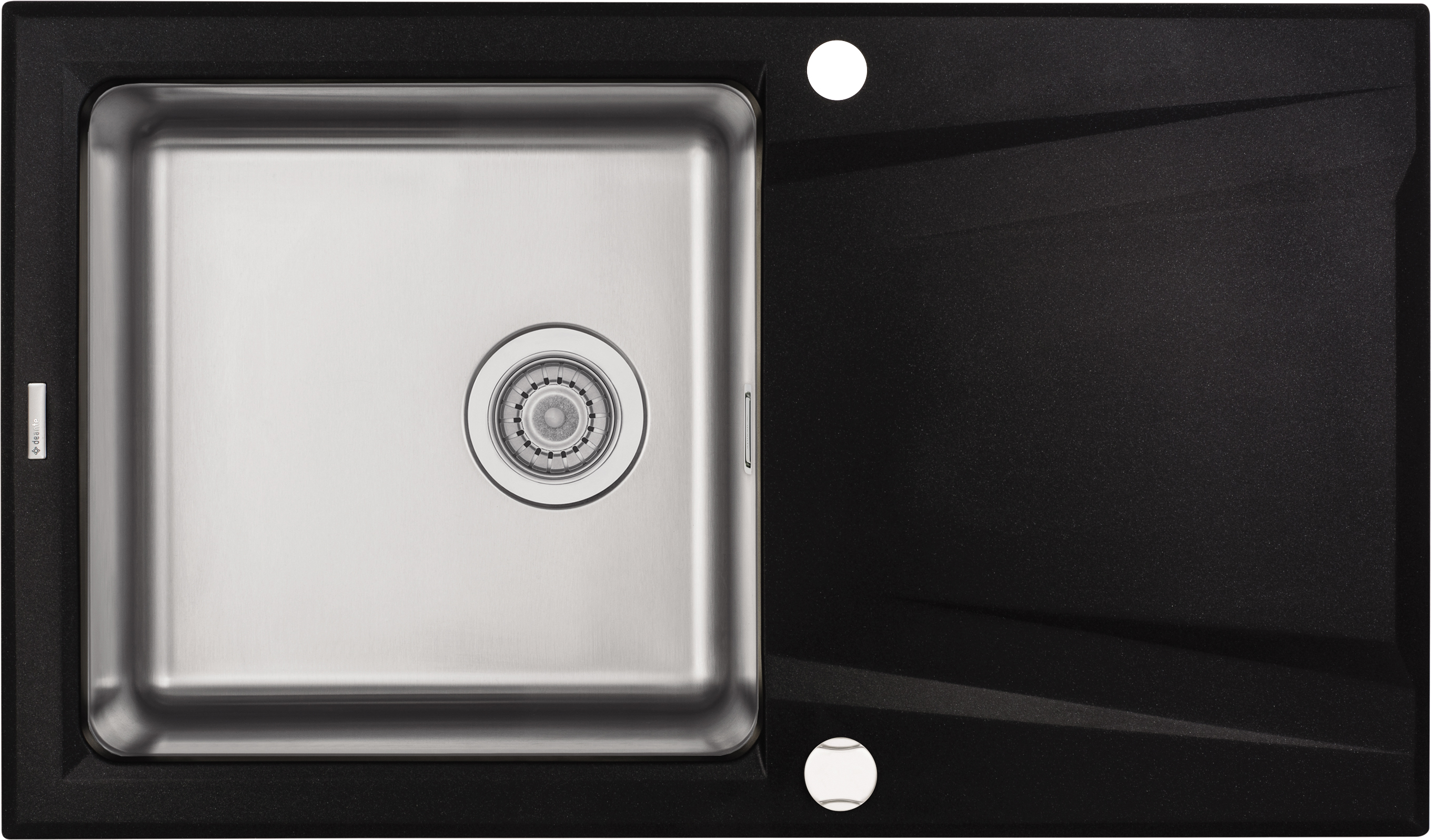 Deante Prime lavello in granito e acciaio 86x50 cm grigio/grafite/inox ZSR_G113