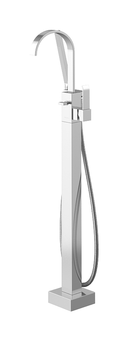 Kohlman Axis rubinetto per vasca e doccia a terra cromo QF1165N