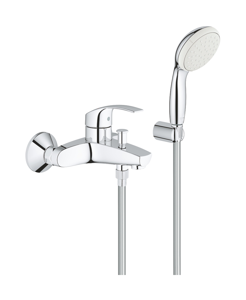 Grohe Eurosmart rubinetto per vasca e doccia a parete StarLight Chrome 3330220A