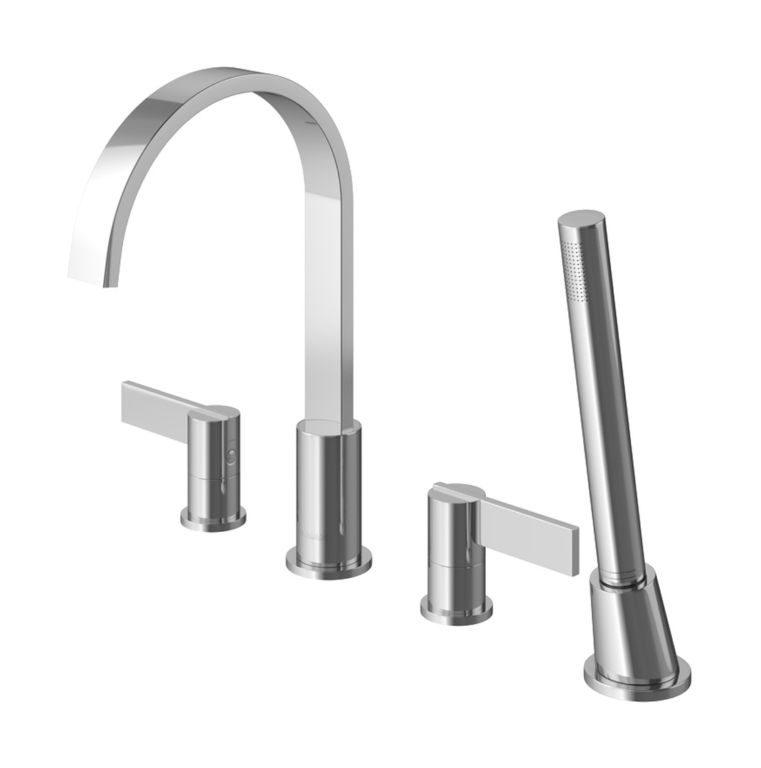 Kohlman Dexame rubinetto per vasca e doccia bordo vasca cromo QB240D