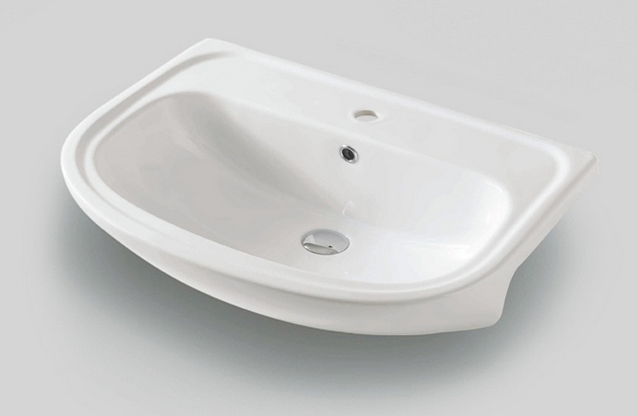 Art Ceram Apollo lavabo 66x49 cm semicircolare da incasso bianco APL00101;00