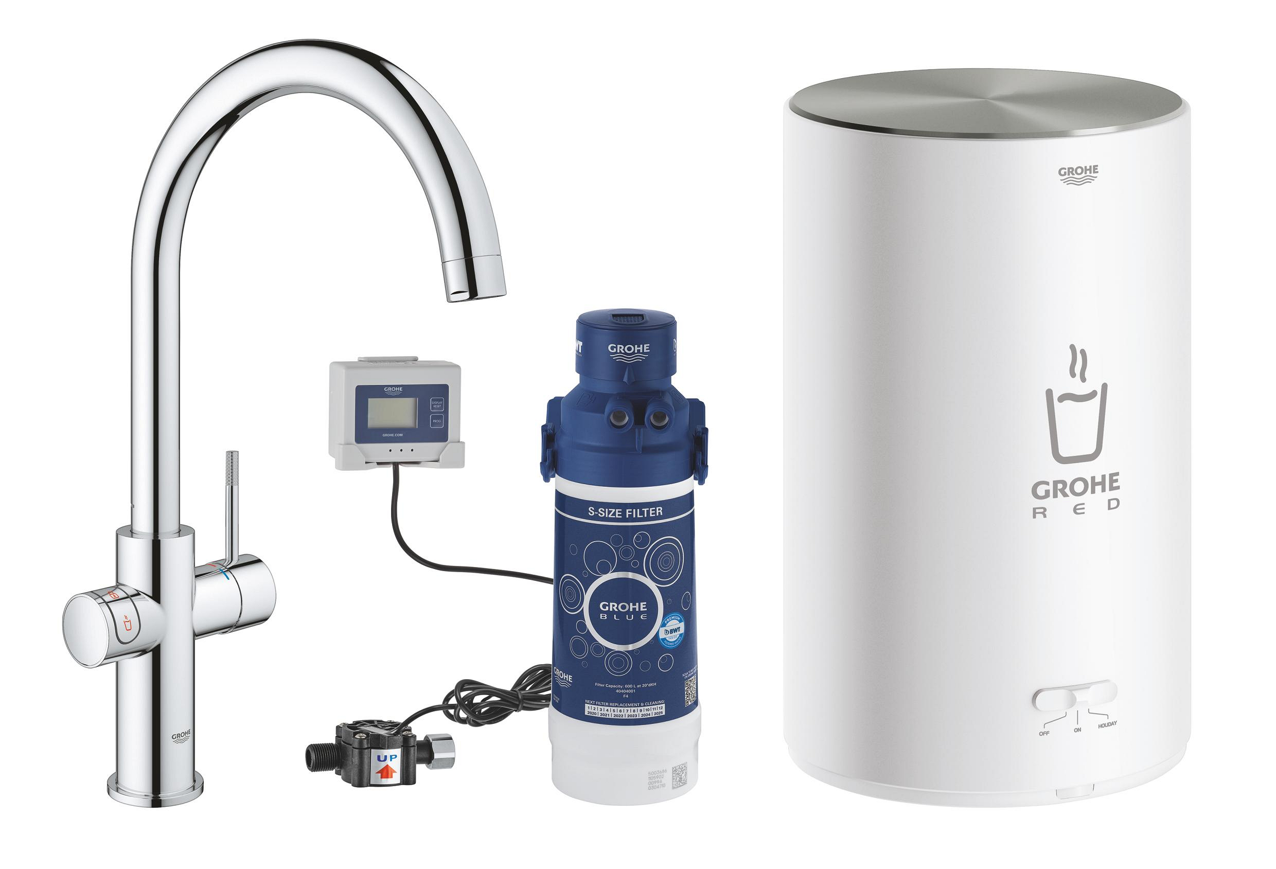 Grohe Red rubinetto da cucina verticale StarLight Chrome 30083001