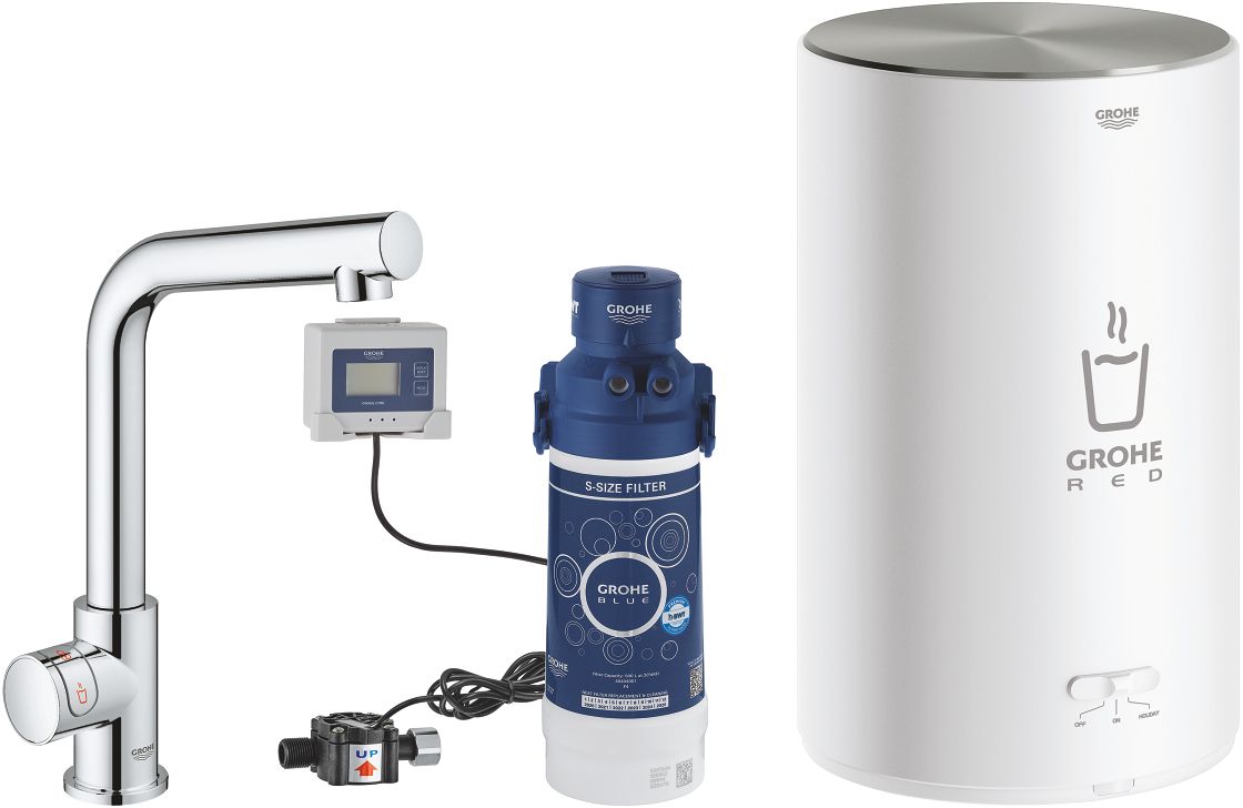 Grohe Red rubinetto da cucina con boiler verticale StarLight Chrome 30339001