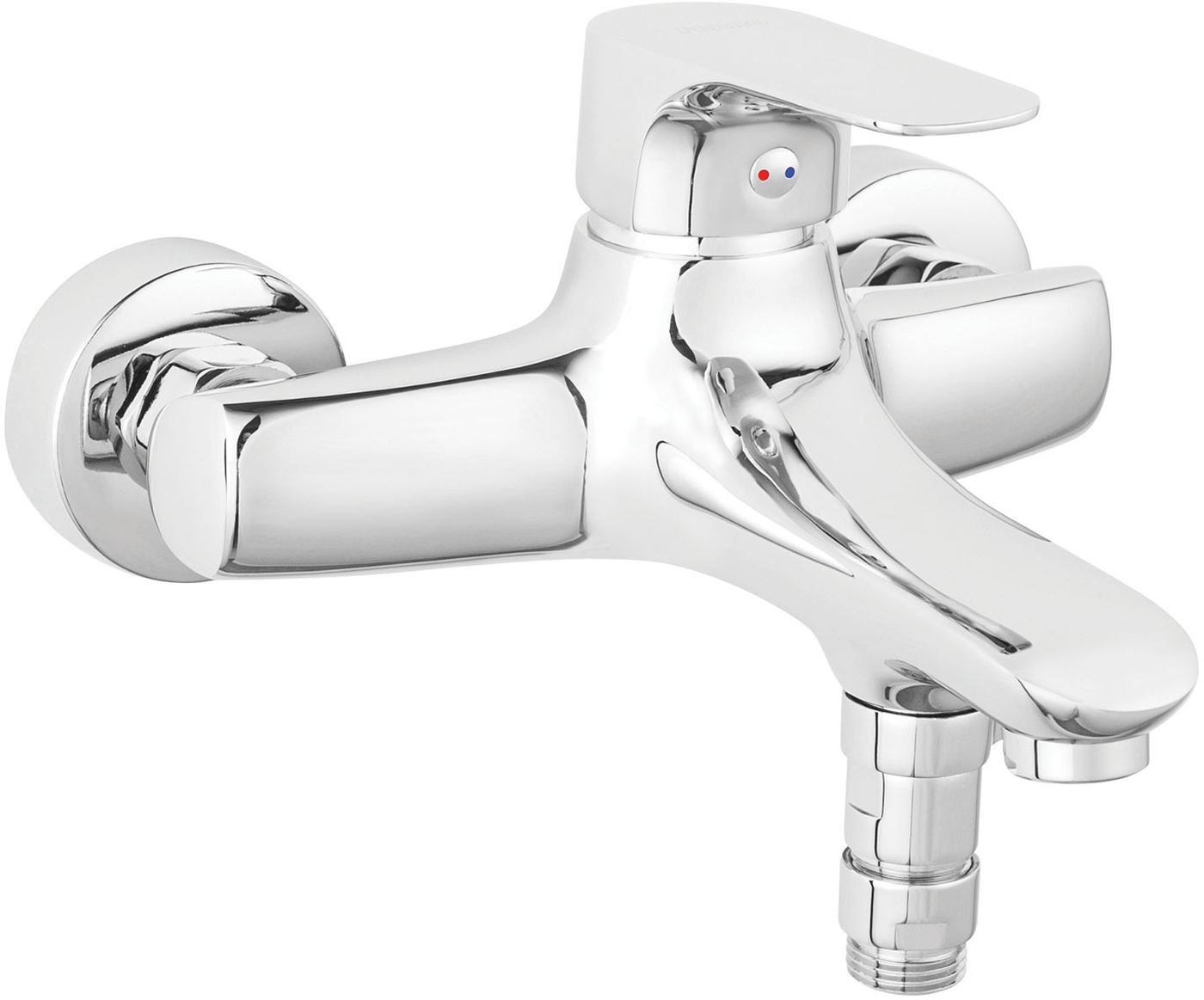 Ferro Tiga VerdeLine rubinetto per vasca e doccia a parete cromo BTG1VL