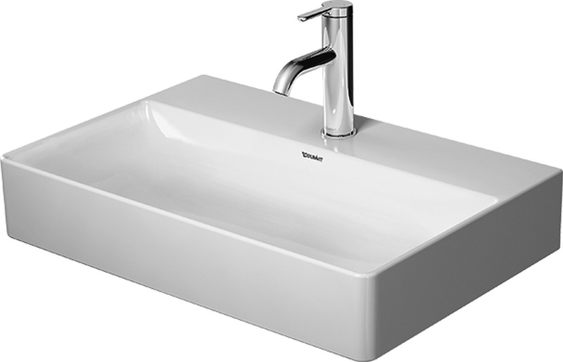 Duravit DuraSquare lavabo 60x40 cm rettangolare a parete-da mobile bianco 2356600041
