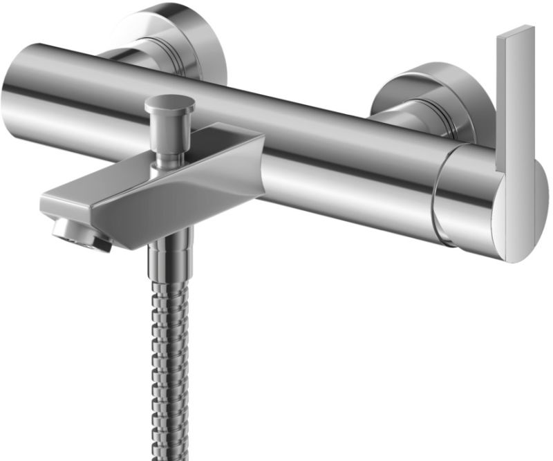 Kohlman Gixs rubinetto per vasca e doccia a parete cromo QW110G