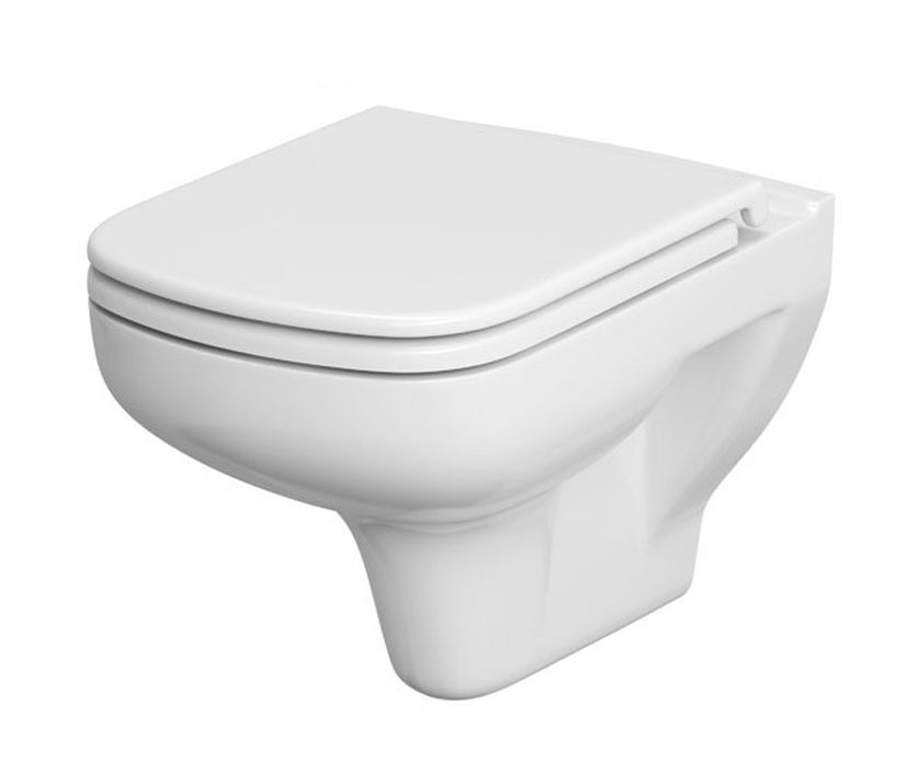 Cersanit Colour vaso wc con copriwater a discesa lenta sospeso senza brida bianco K701-042