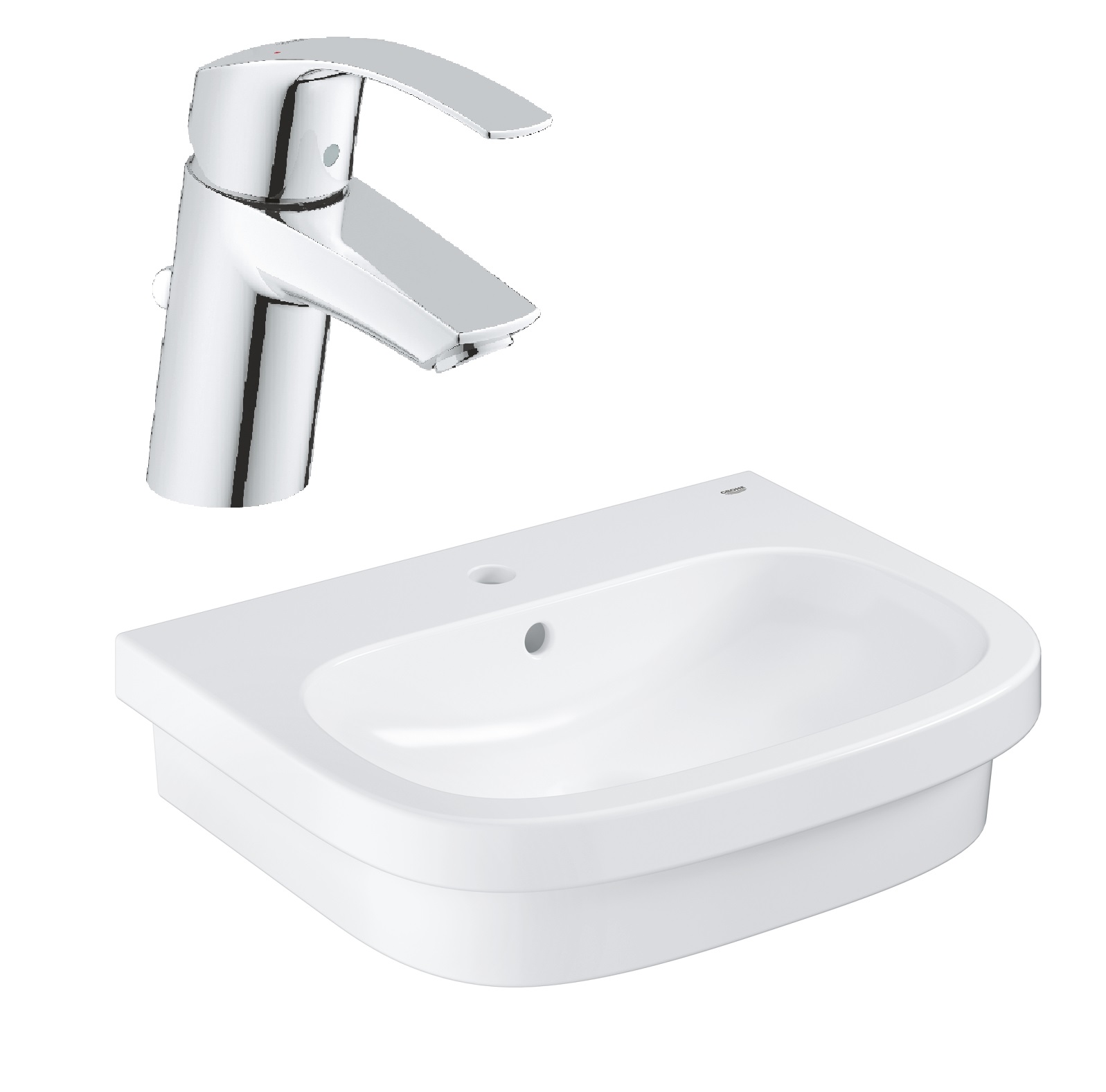 Set lavabo Grohe Euro Ceramic 39337000, rubinetto per lavabo Grohe Eurosmart 33265002