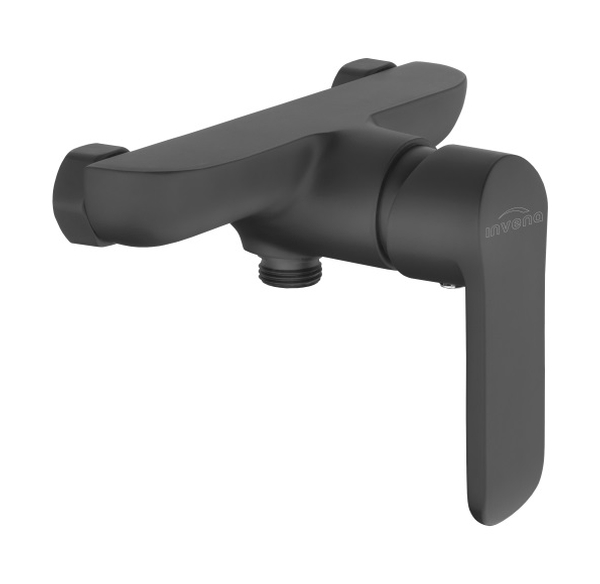 Invena Siros rubinetto per doccia a parete nero BN-90-004