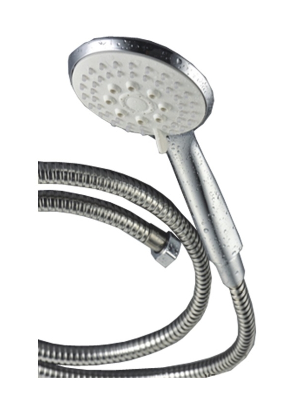 Invena Larisa set doccia a parete cromo-bianco AU-01-M01