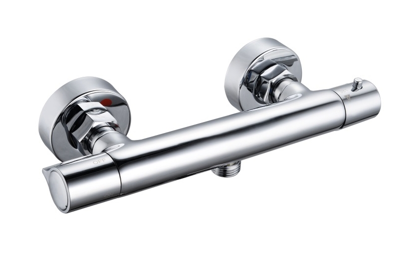 Invena Slim rubinetto per doccia a parete con termostato cromo BT-00-S01