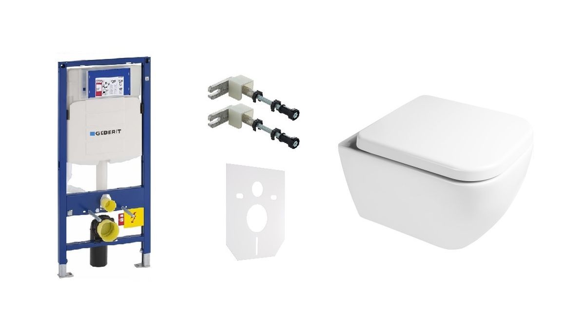 Set modulo di installazione Geberit Duofix 111.320.00.5, vaso WC Oltens Vernal 42002000, 45103000, 111.815.00.1, 49301000