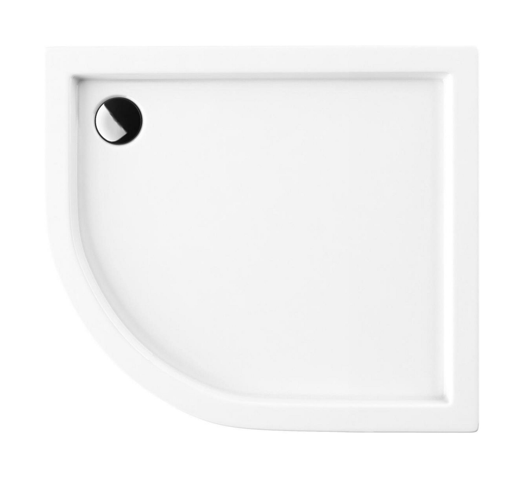 Omnires Riverside piatto doccia semicircolare 90x80 cm bianco RIVERSIDE80/90/PBP