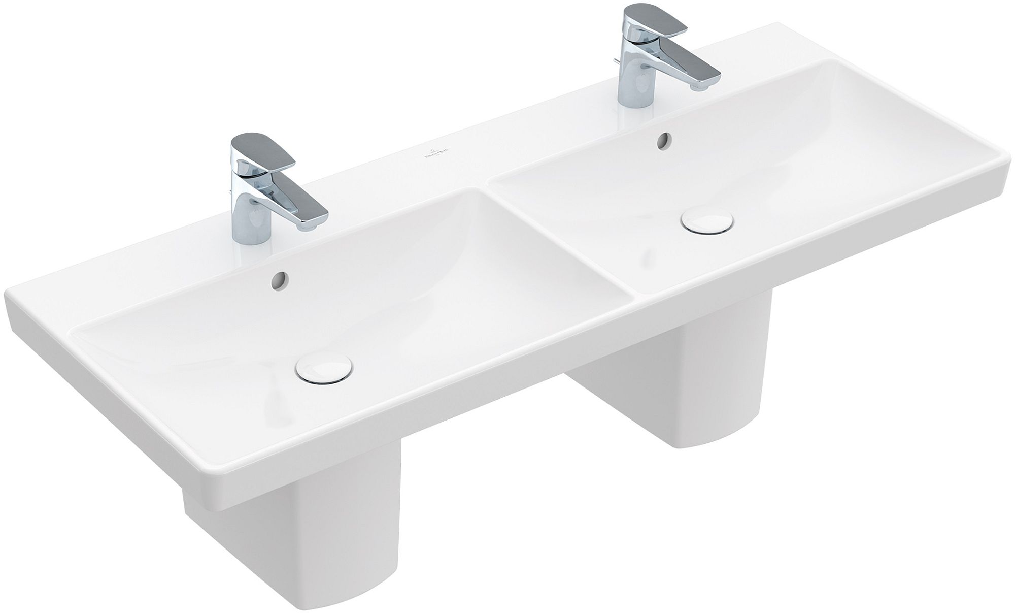 Villeroy & Boch Avento lavabo 120x47 cm rettangolare a parete-da mobile-doppio bianco 4A23CKR1