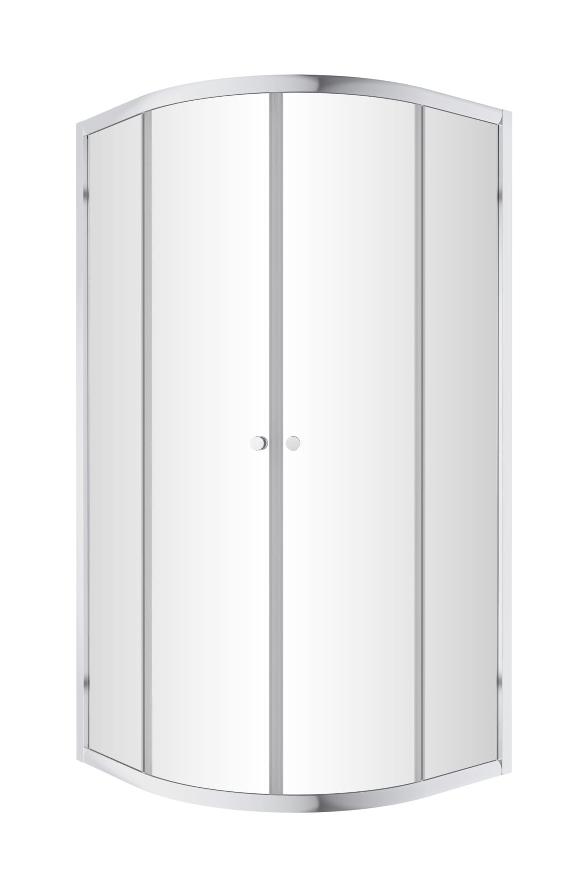 Omnires Bronx box doccia 90x80 cm semicircolare cromo lucida/vetro trasparente S203080/90CRTR