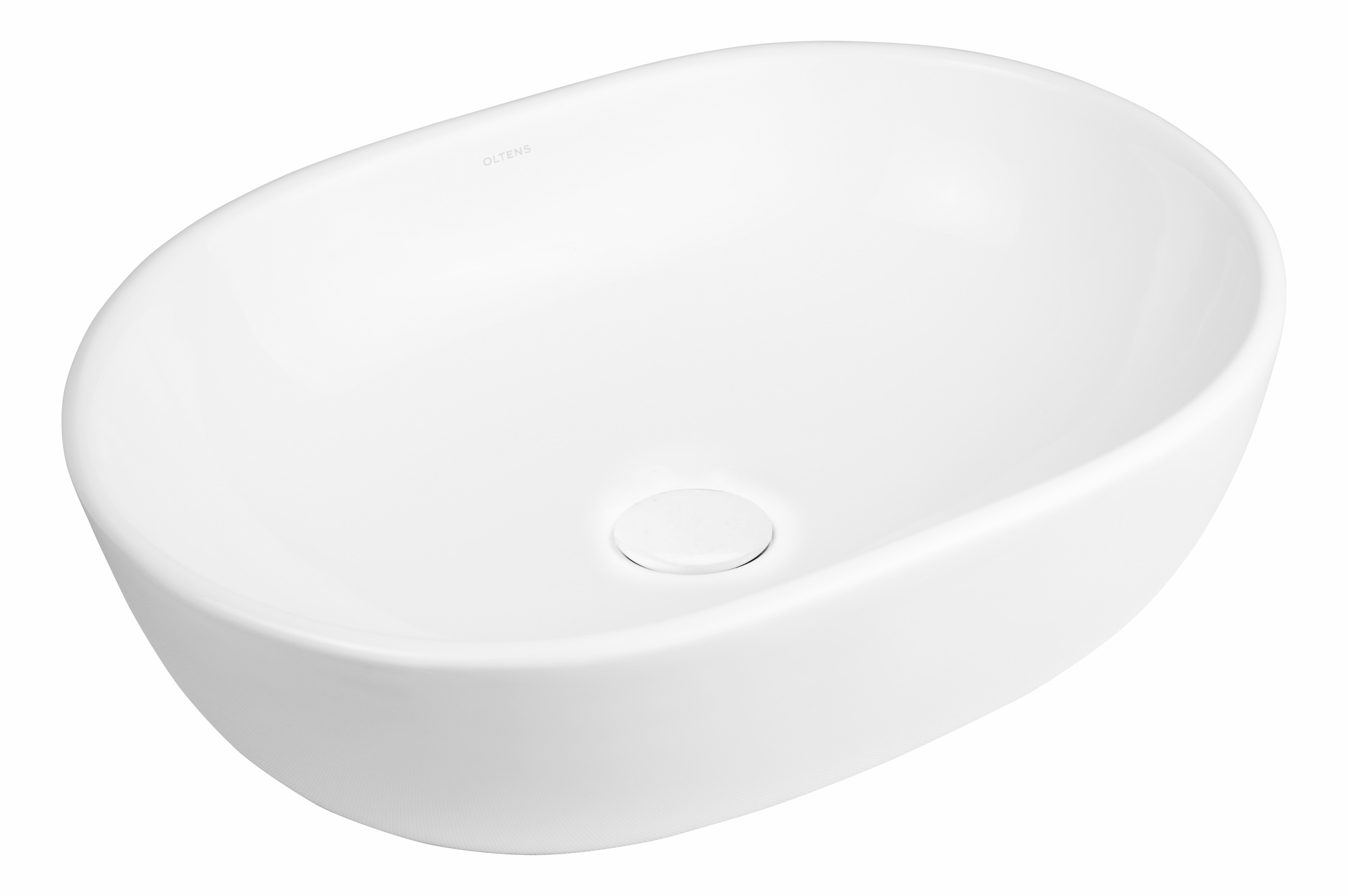 Oltens Hamnes lavabo 47.5x34 cm ovale da appoggio bianco lucida 40309000
