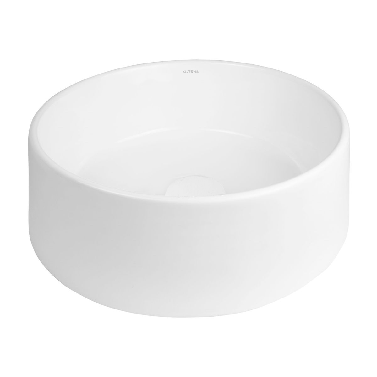 Oltens Lagde lavabo 40x40 cm rotonda da appoggio bianco lucida 40316000