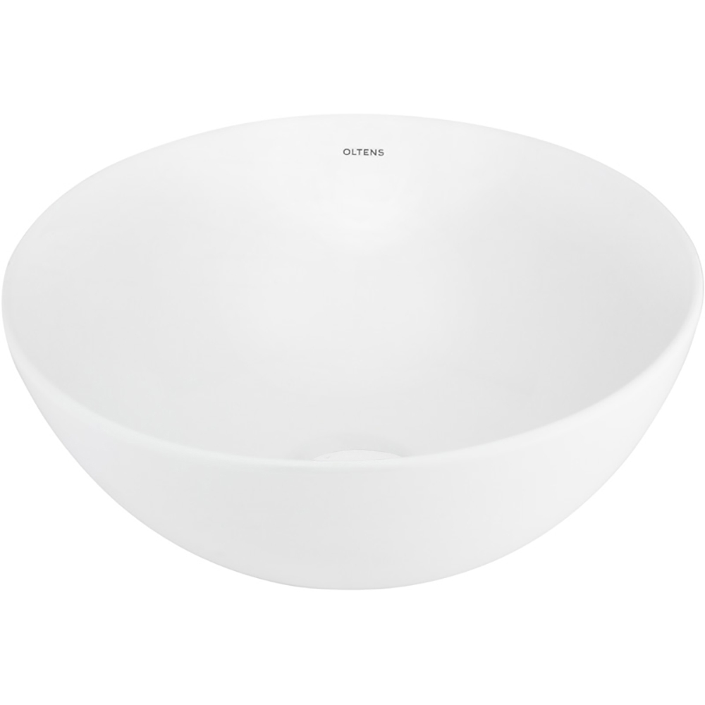 Oltens Jagala lavabo 32x32 cm rotonda da appoggio bianco lucida 40317000