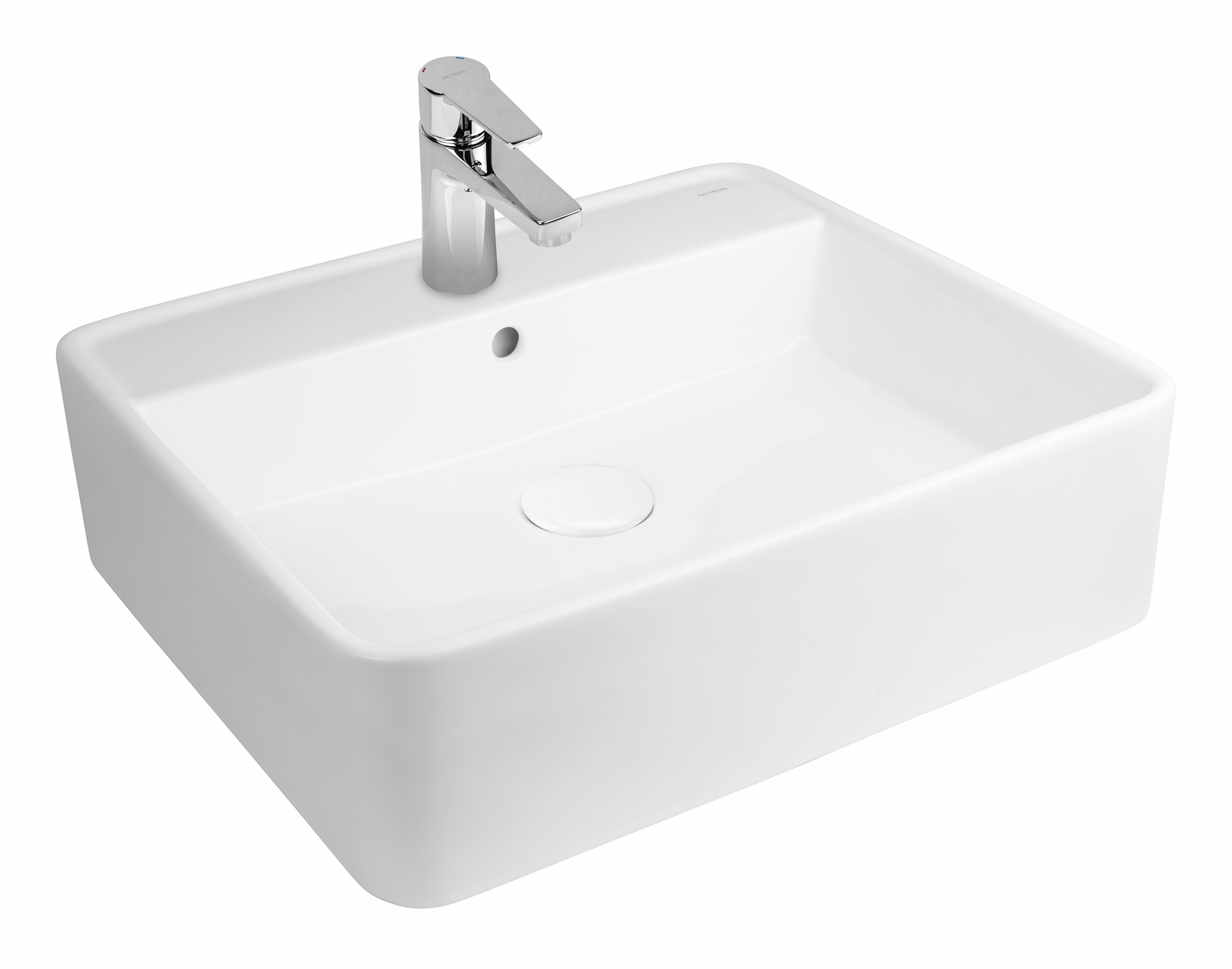 Oltens Hyls lavabo 58.5x44 cm rettangolare da appoggio bianco 41810000