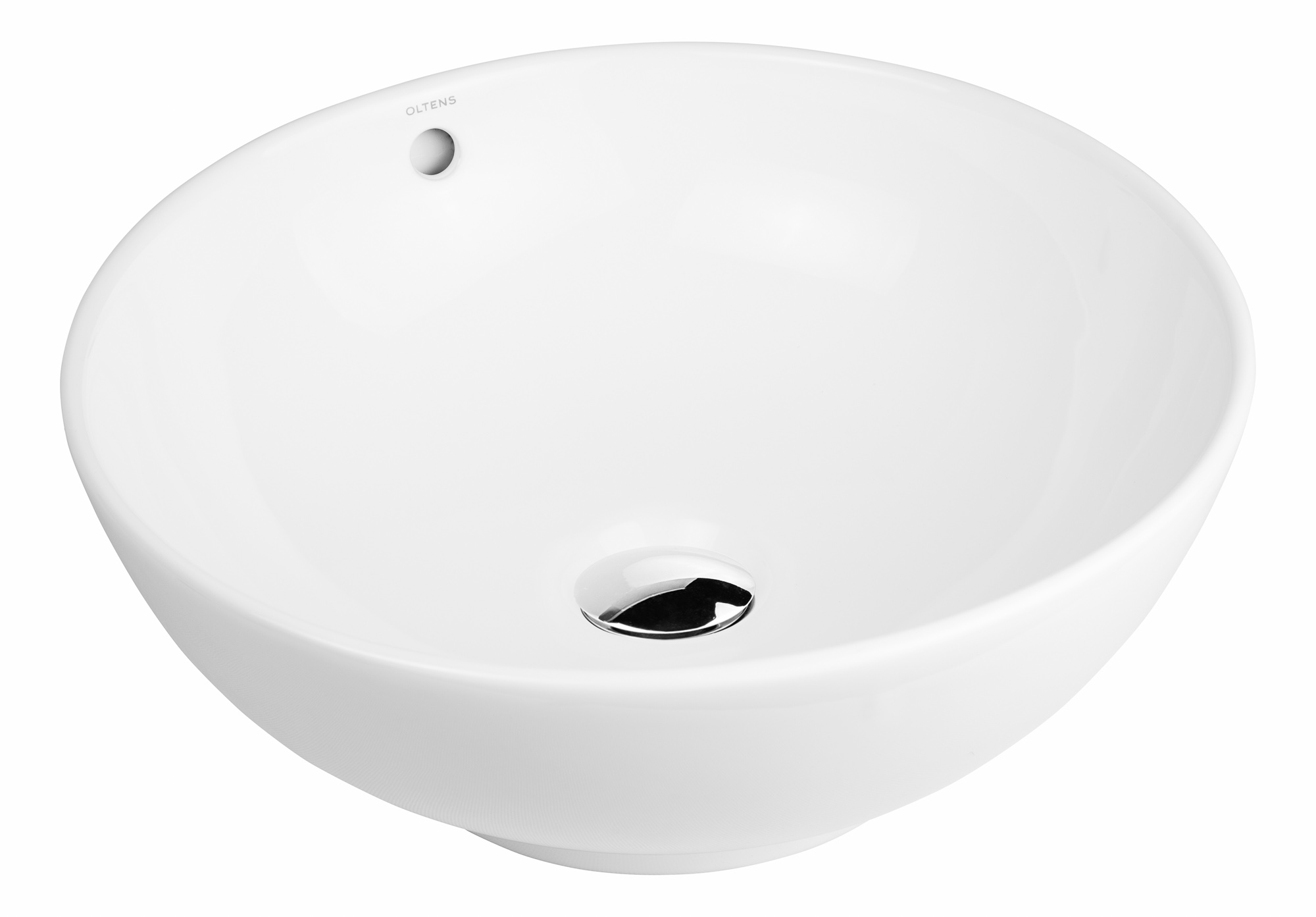 Oltens Fana lavabo 42x42 cm rotonda da appoggio bianco 40812000