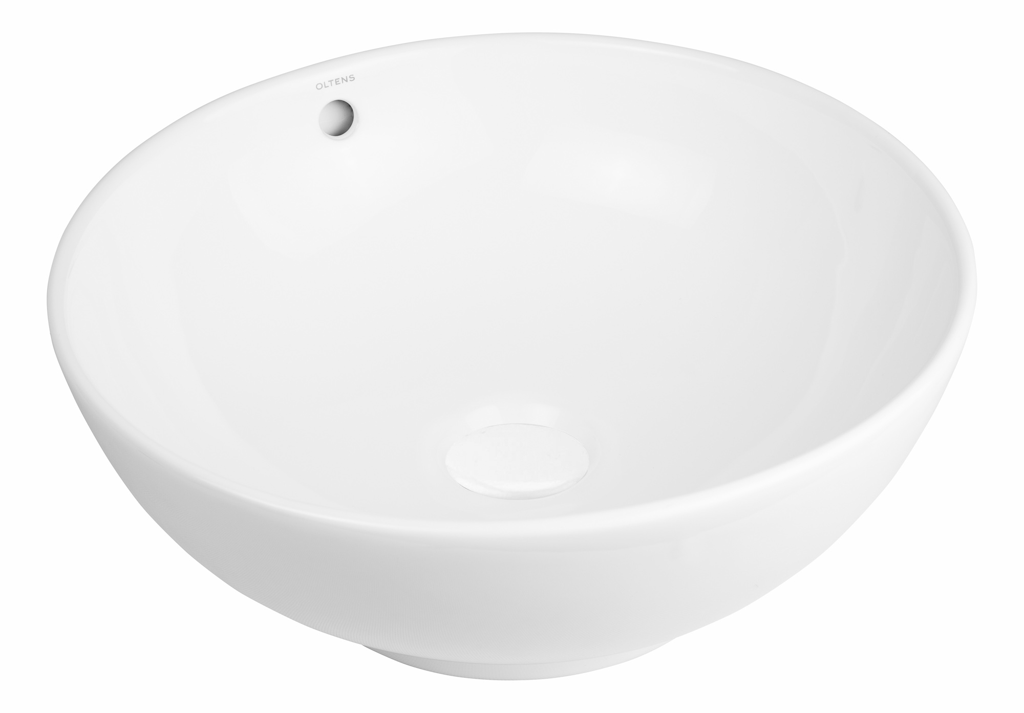 Oltens Fana lavabo 42x42 cm rotonda da appoggio bianco 40812000