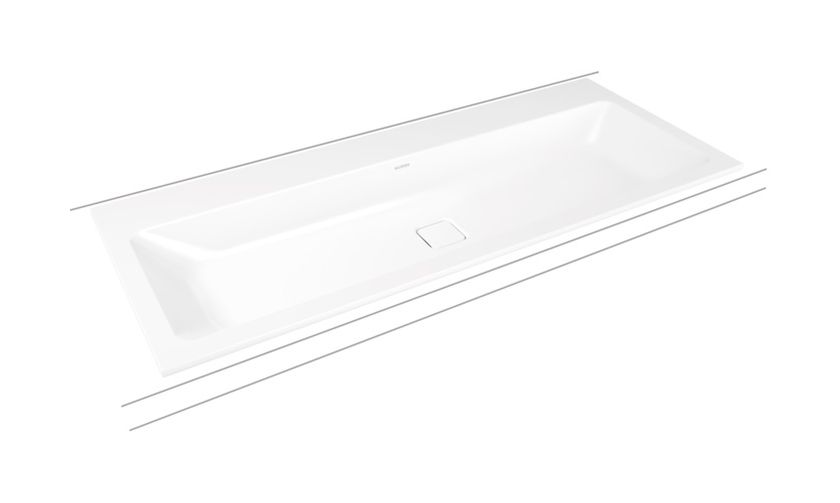 Kaldewei Cono lavabo 120x50 cm rettangolare da incasso bianco 901806003001