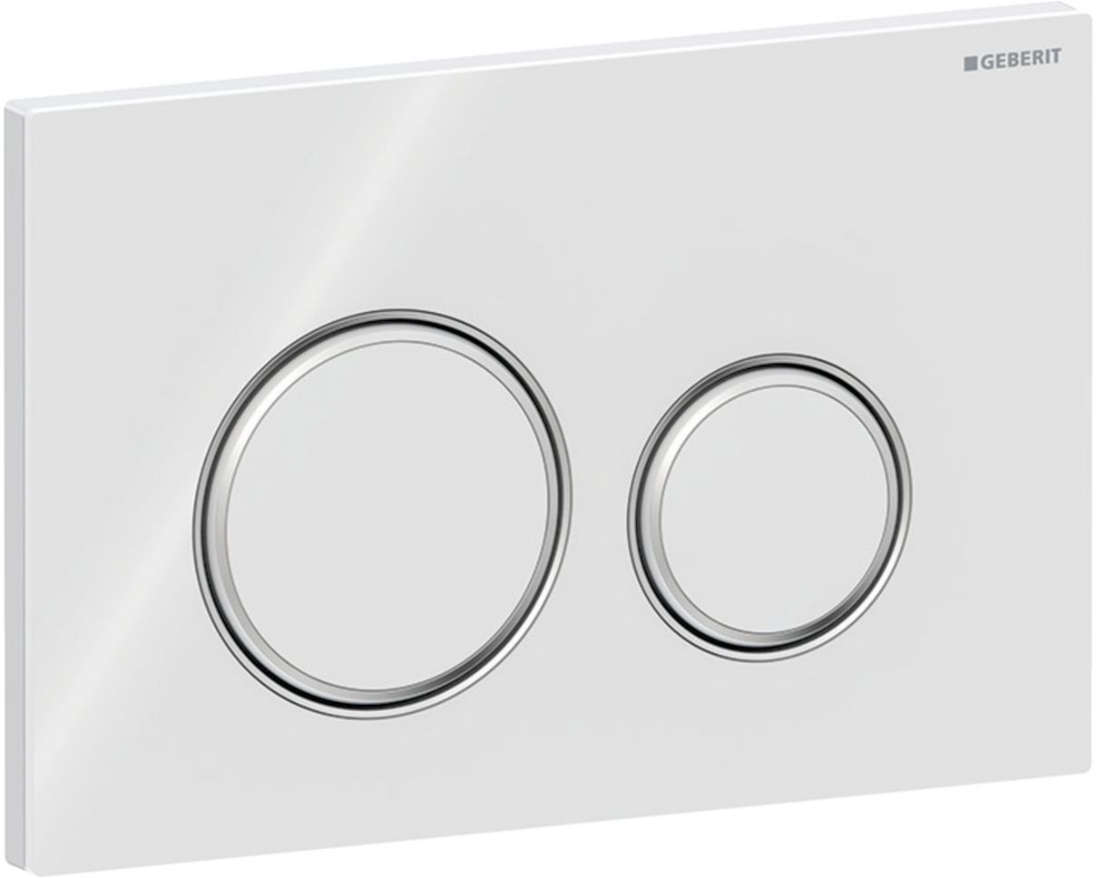 Geberit Sigma50 placca di comando per WC cromo lucido-bianco 115.884.SI.1