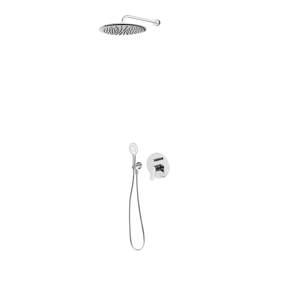 Set rubinetto per vasca e doccia Oltens Vernal 34104100, soffione doccia Oltens Vindel 37000100, 39400100, 37101110, 39304100, 37200100
