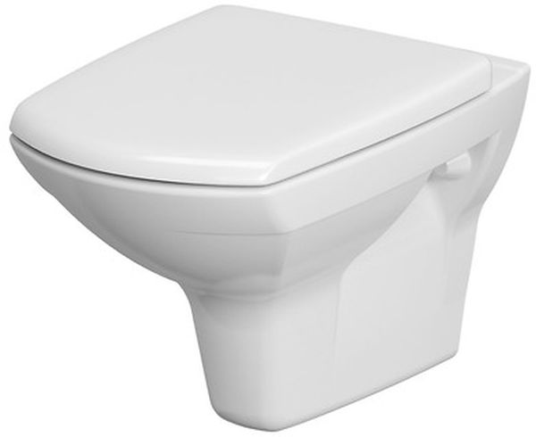 Cersanit Carina vaso wc con copriwater a discesa lenta sospeso senza brida bianco K701-033