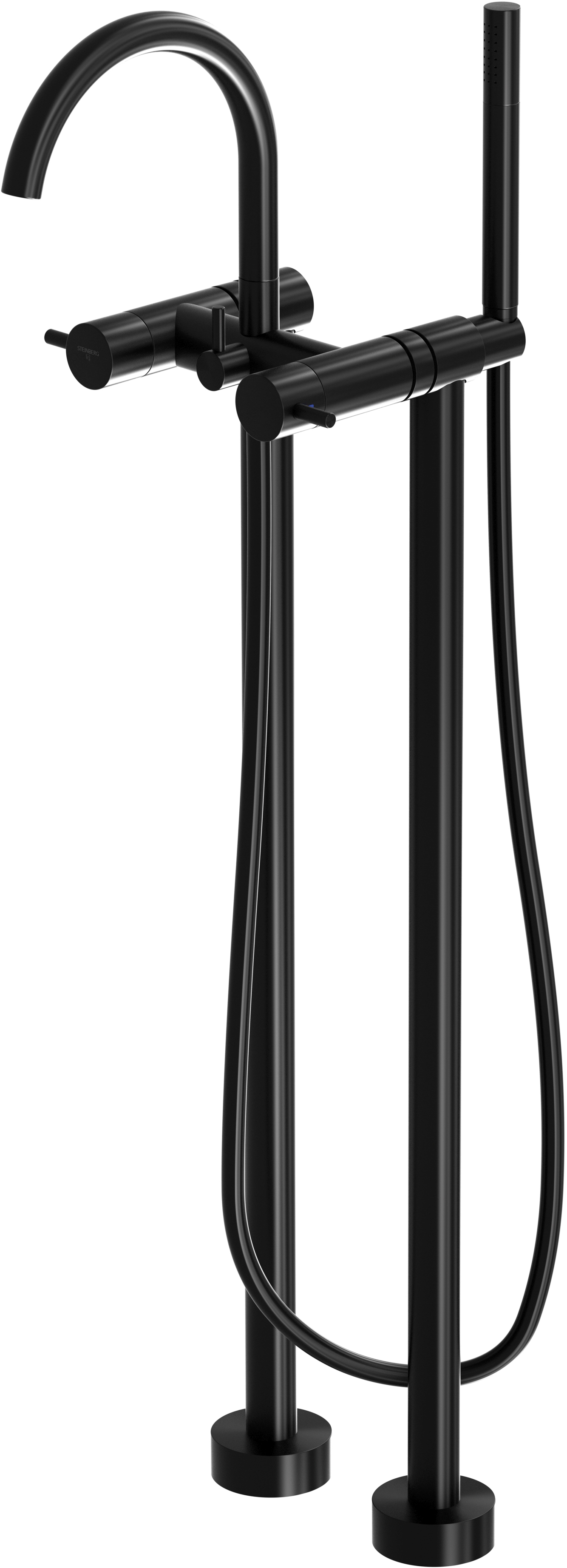 Steinberg 100 rubinetto per vasca e doccia a terra nero 1001162S