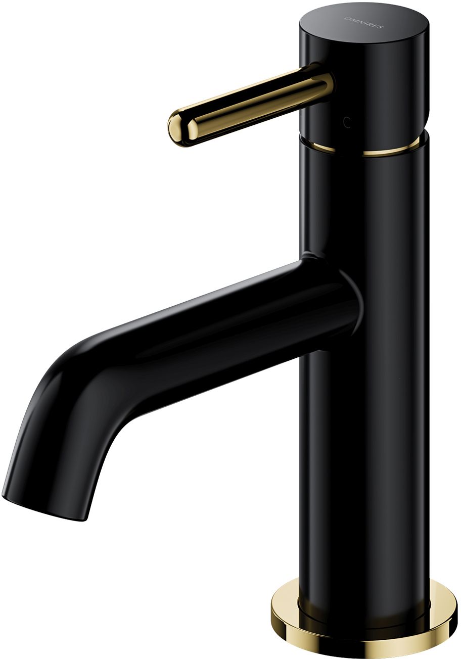 Omnires Y rubinetto per lavabo verticale nero Y1210NBLGL