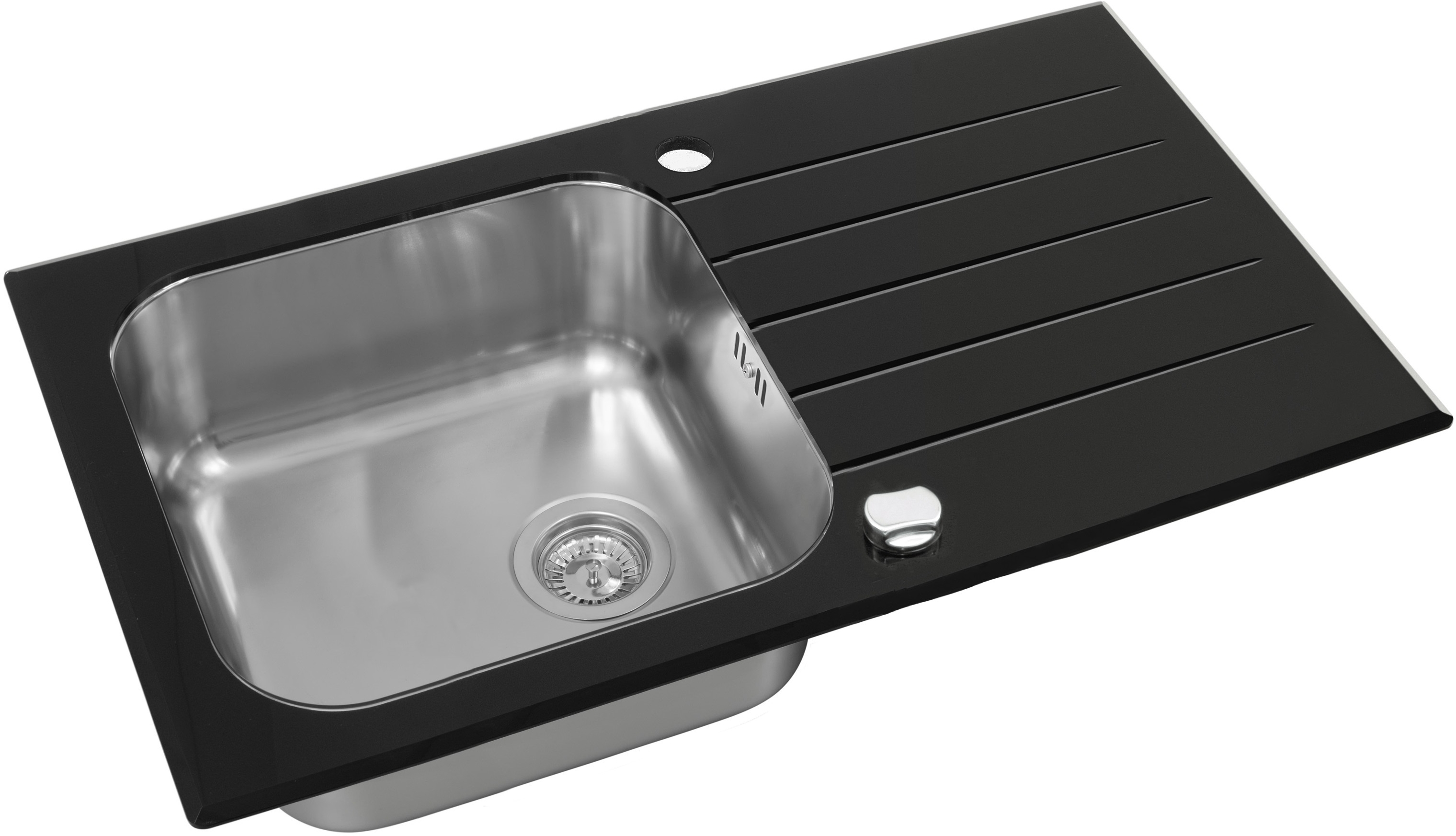 Alveus Vitro lavello in vetro e acciaio 78x43.5 cm acciaio 1114558