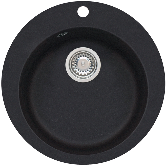 Genesis Boogie lavello in granito 50.5x50.5 cm nero 9811091