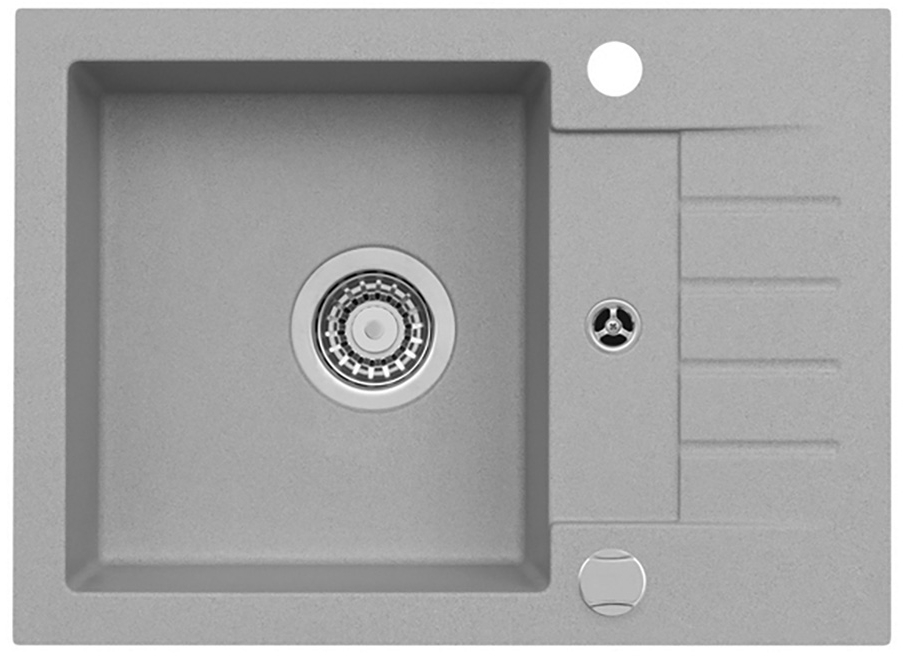 Genesis Amaro lavello in granito 58x42 cm grigio/grafite/inox 9913381