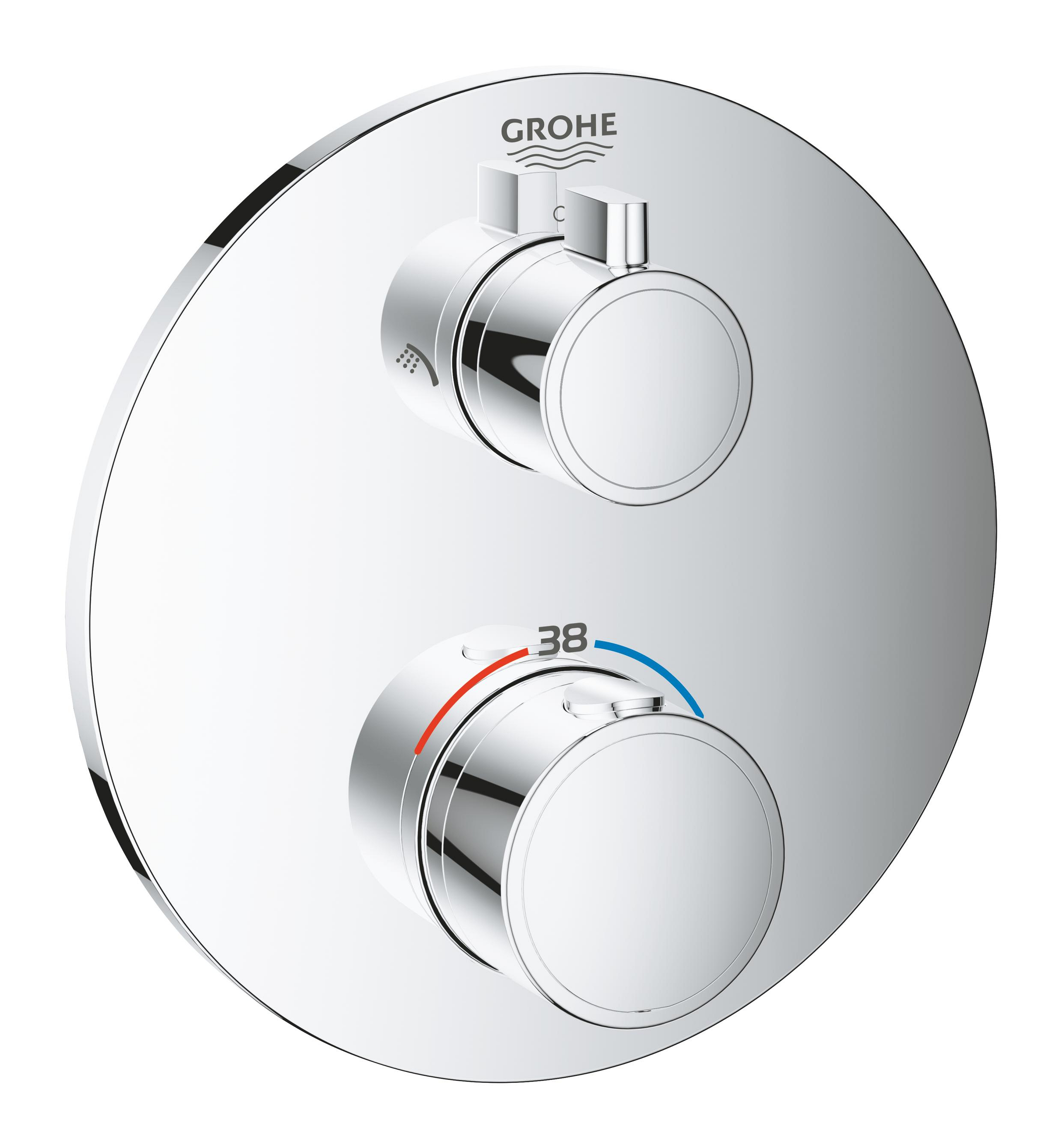 Grohe Grohtherm rubinetto per vasca e doccia da incasso con termostato StarLight Chrome 24076000