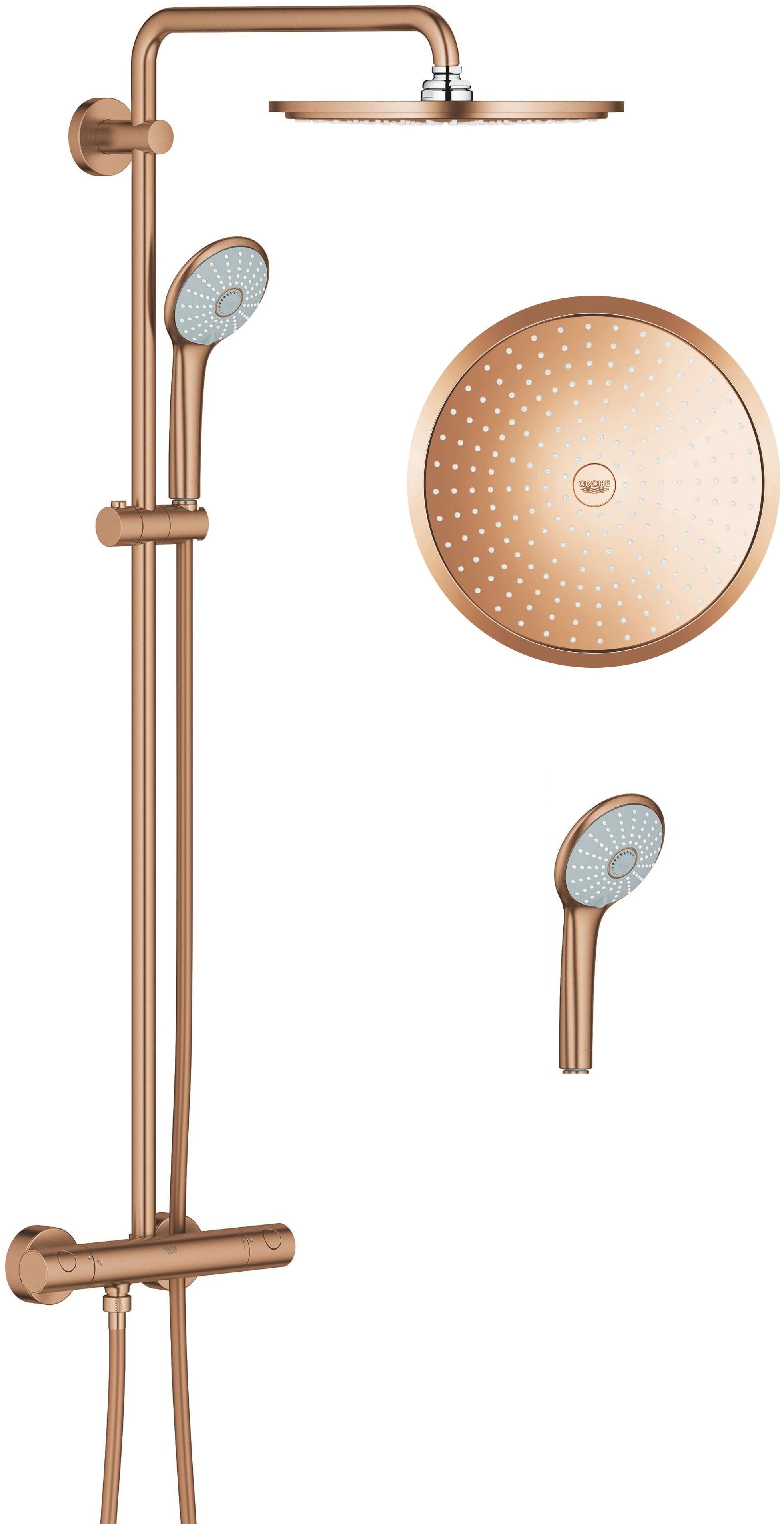 Grohe Euphoria set doccia a parete con termostato con soffione Brushed Warm Sunset 26075DL0
