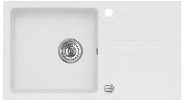 Alveus Galapagos lavello in granito 77x43 cm bianco 1513011