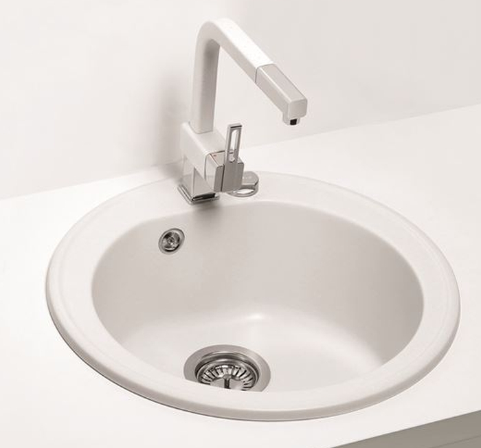 Alveus Niagara lavello in granito 51x51 cm bianco 1121111